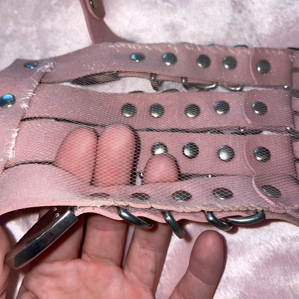 Pink strappy harness set - Picture 3 of 4